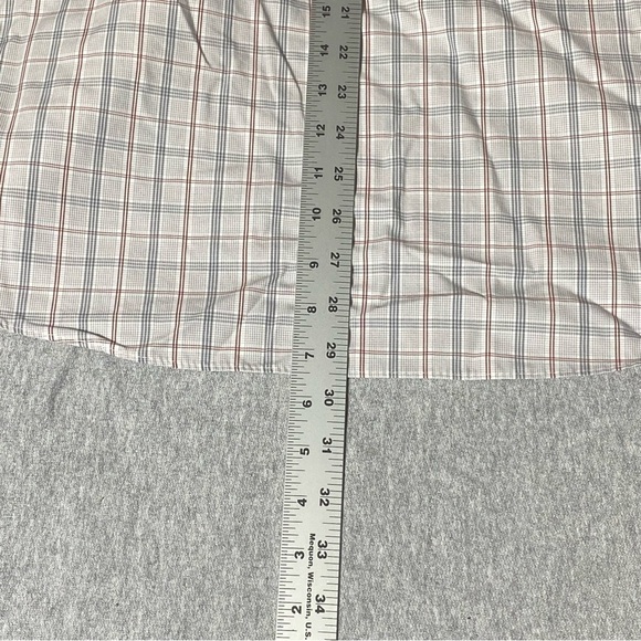 Van Heusen Mens 16-32/33 Plaid Long Sleeve Button Pocket Dress Business Shirt - Picture 10 of 10